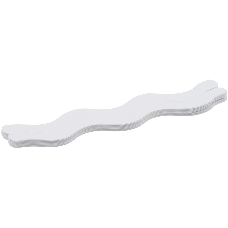 Non-Slip Wavy Bathtub & Shower Treads Set - 18 Pieces, White, 3.25 x 10.25 Inches - Single