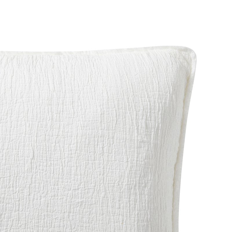 Oversized Cotton Gauze Fringe Pillow - Vanilla Dream - 22x22 Inches