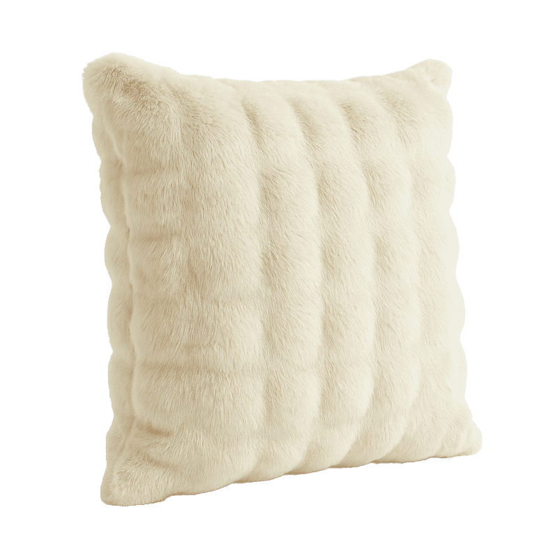 Better Homes & Gardens Bubble Fur Throw Pillow 22x22 in Papyrus Beige - Decorative Cushion