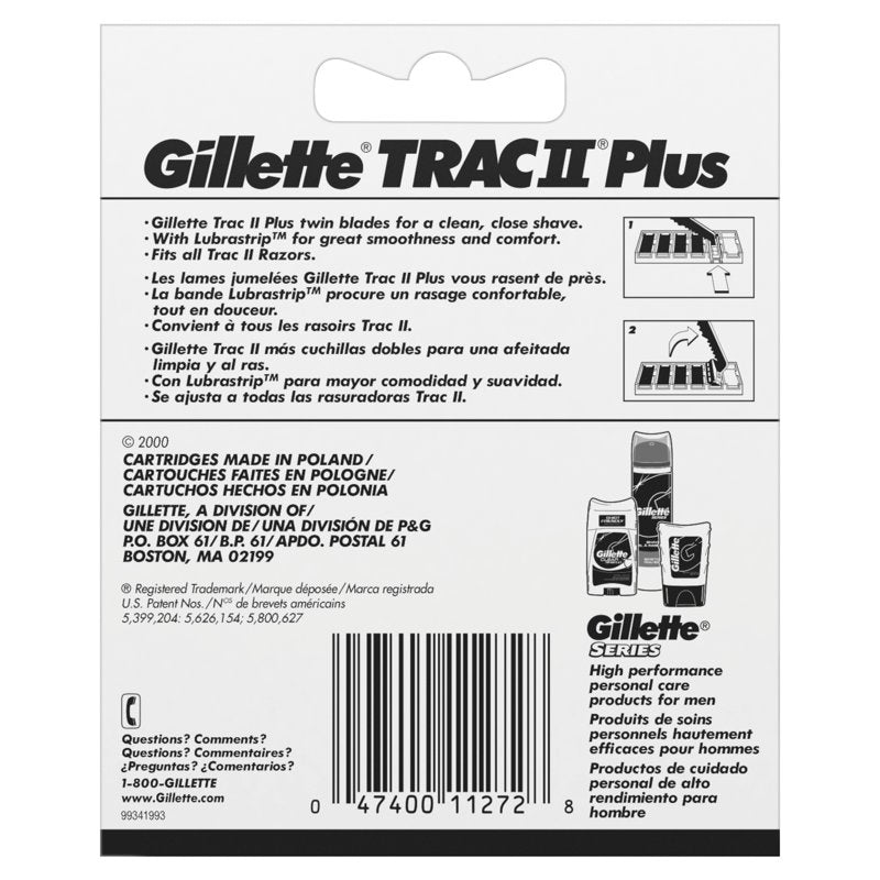 Twin Blade Razor Refills for Trac II Systems - 10 Count