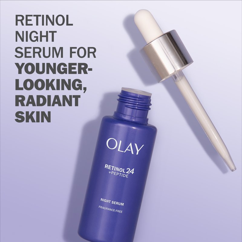 Retinol 24 Night Facial Serum, Anti-Aging Vitamin B3 Hydrating Formula, 1.3 oz