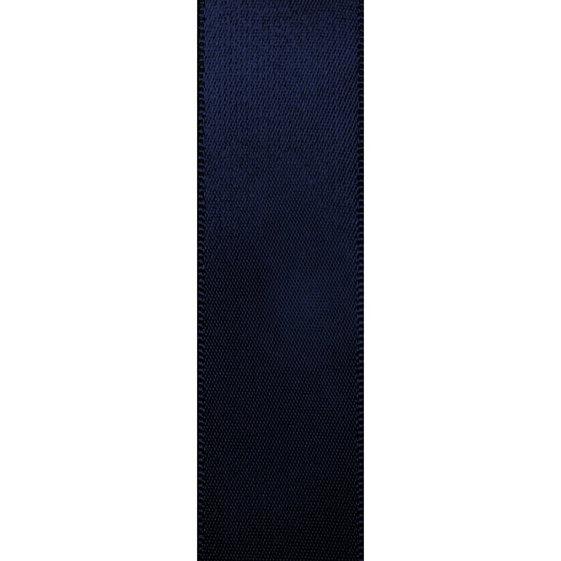 Navy Blue Double Faced Satin Ribbon - 7/8" x 100 Yards - Gwen Studios