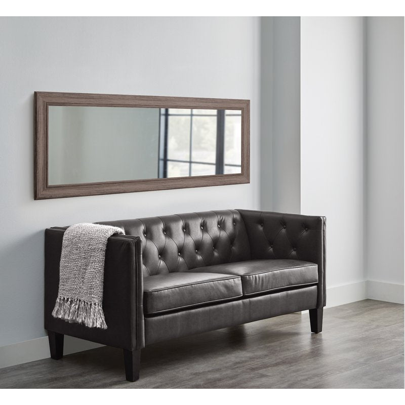 2 Pack Full-Length Floor Mirrors 27x70 Inches Gray Rustic Frame Lean or Wall Mount
