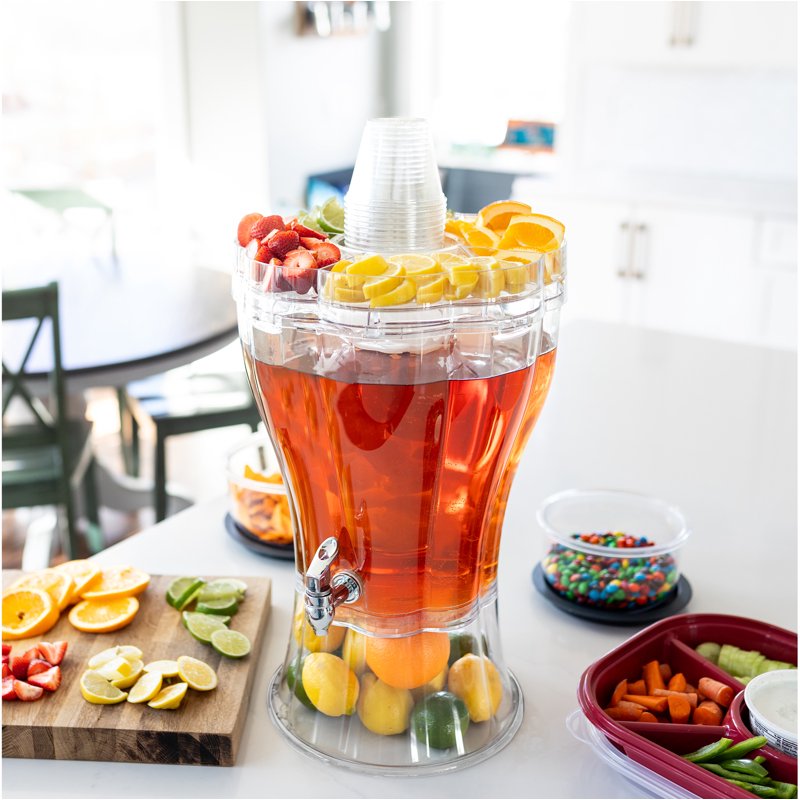 3.5 Gallon Tritan Beverage Dispenser with Ice-Cone & Party Lid