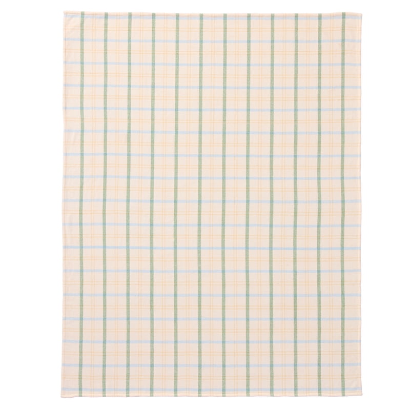 Chenille Throw Blanket - Vanilla Dream, 50x72 Inches, Woven Botanical Design
