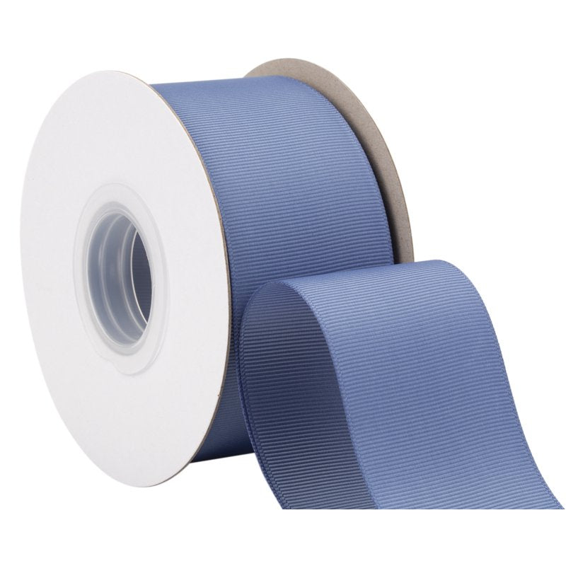 Grosgrain Ribbon 2 Inch x 25 Yards - Solid Smoke Blue Craft Ribbon - Premium Polyester