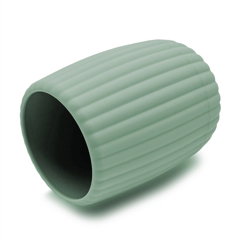 Rubberized Plastic Toothbrush Holder - Green, Compact & Modern