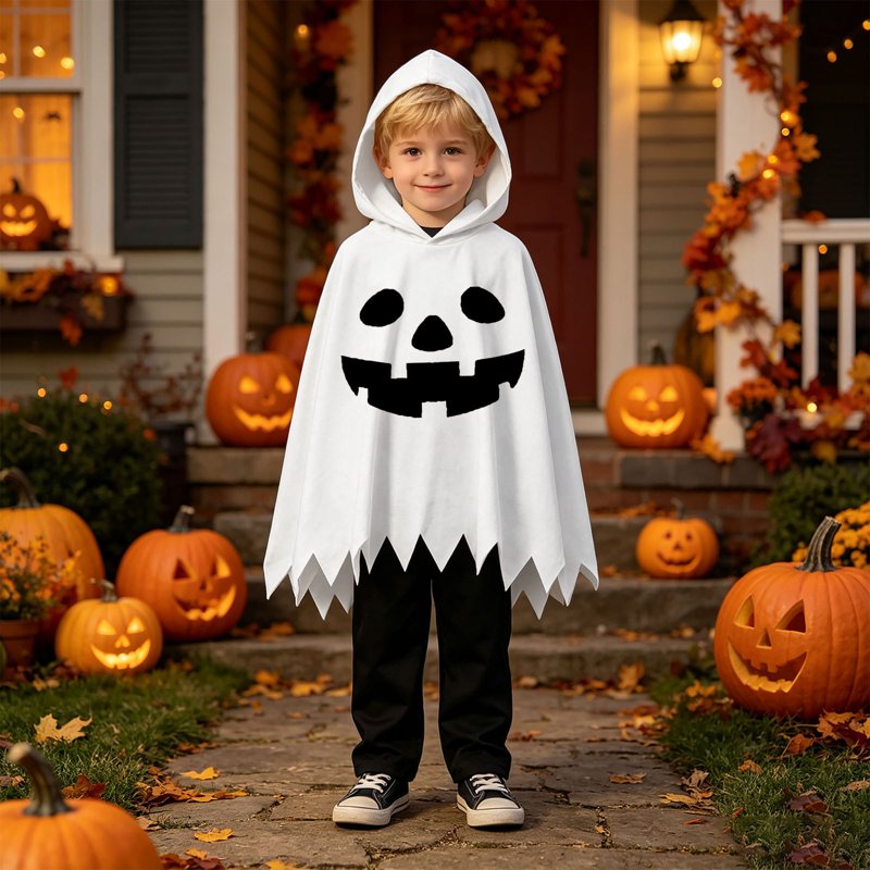 White Boys Halloween Costume Set with Cape & Pants - 3-6 Months Variation