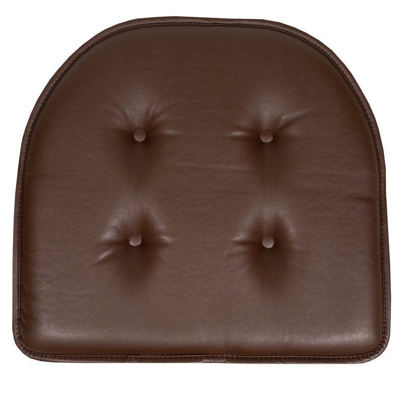 U-Shaped Memory Foam Chair Pad Cushions - 12 Pack, Brown