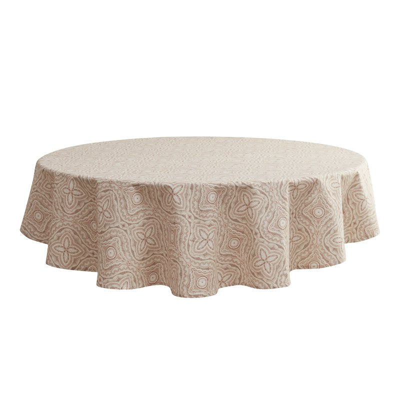 Boho Medallion Tablecloth - 70" Round Fabric