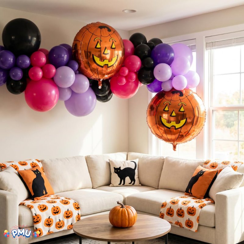 Halloween Jack-O-Lantern Mylar Balloon - 34 Inch Party Decoration - Pkg of 1 - Variation of Pkg of 1, Jack-o-Lantern