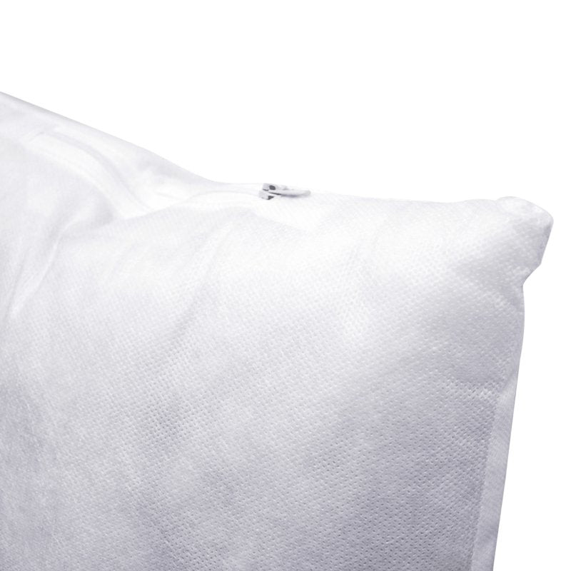 Basic Pillow Forms - 18 x 18 Inches, Pack of 2, Zippered Cover, Soft Support, Decorative & Travel Pillows