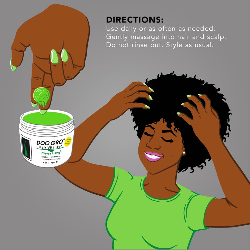 Mega Long Hair Vitalizer - Nourishing Formula with Olive & Avocado Oil, 4 oz