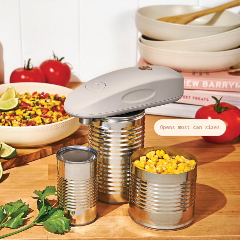 Hands-Free Battery Operated Electric Can Opener - Porcini Taupe