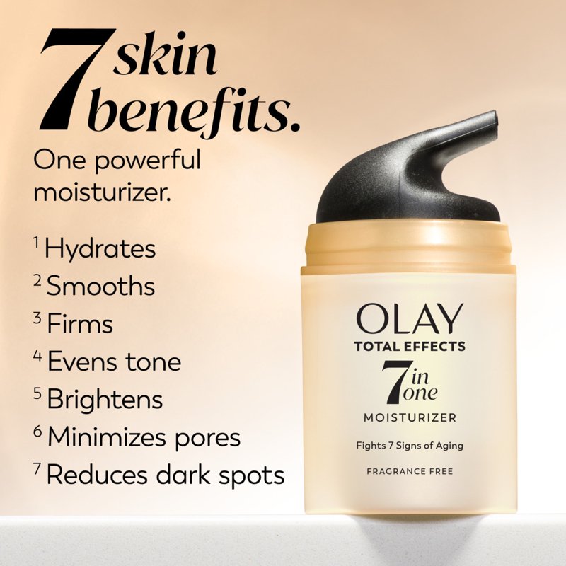 Fragrance-Free Face Moisturizer, 7-in-1 Daily Skin Care Cream, 1.7 fl oz