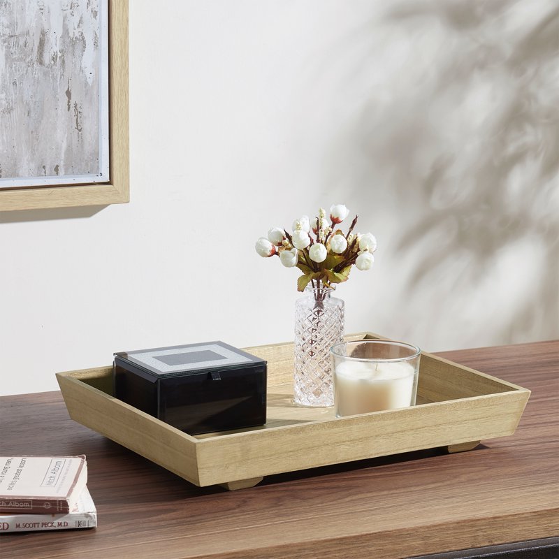 Basic Wood Tray Set - 12" x 16", Oak - 2 Pack