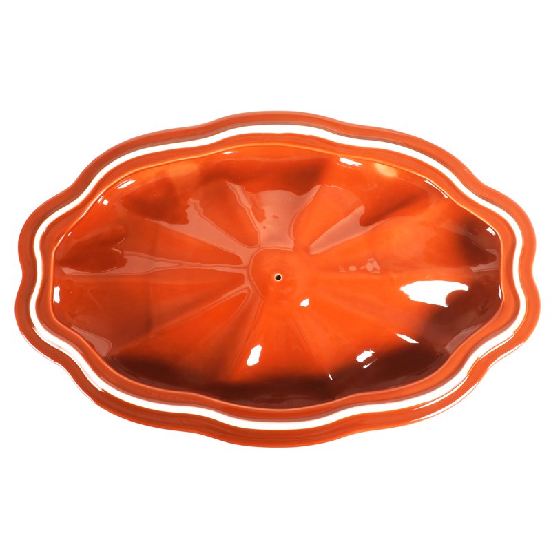 3-Quart Pumpkin Stoneware Baker with Lid - Orange