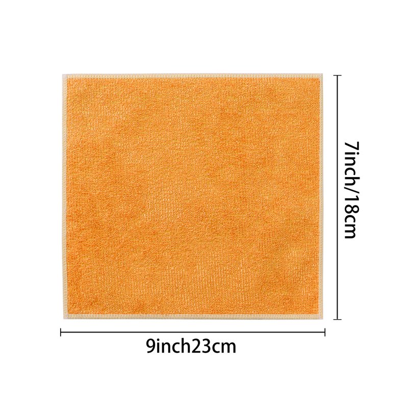 12 Pcs Microfiber Kitchen Cloths - Absorbent Rayon Bamboo Towel 7" x 9" - Orange