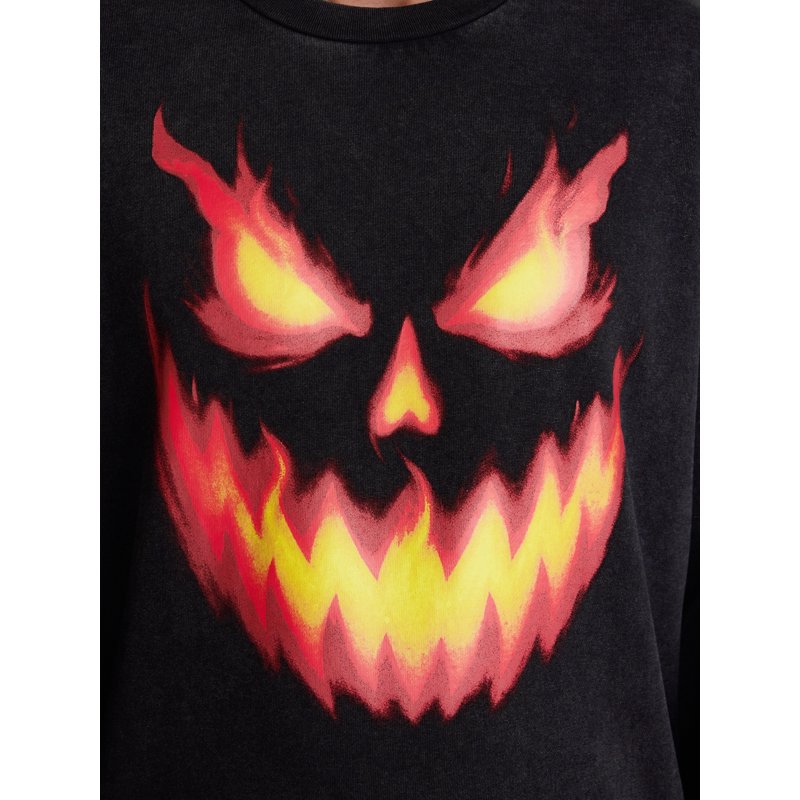 Men's Halloween Evil Jack Graphic Sweatshirt - Black Soot 5XB with Variation