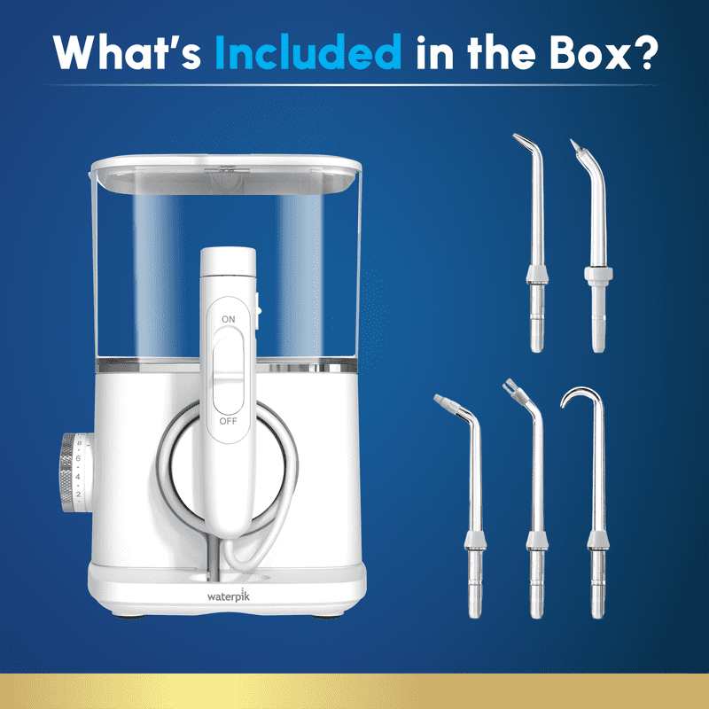 Evolution Compact Water Flosser with 10 Pressure Settings and 5 Tips
