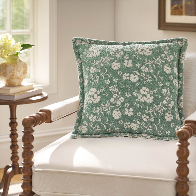 Green Bouclé Decorative Throw Pillow 20x20 - The Pioneer Woman