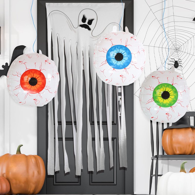 Water-Resistant Inflatable Halloween Eyeball Decor for Indoor Outdoor Party Garden