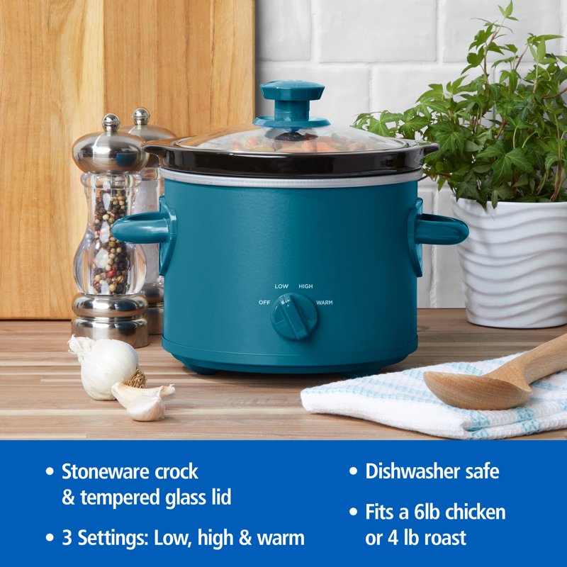 2 Quart Manual Slow Cooker - Corsair Blue