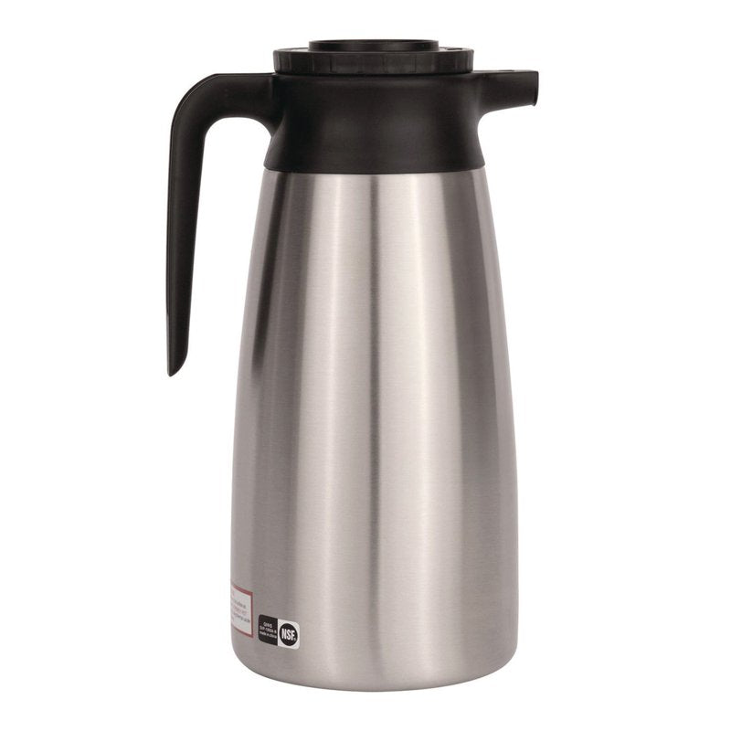 1.9 Liter Thermal Coffee Pitcher - Stainless Steel & Black