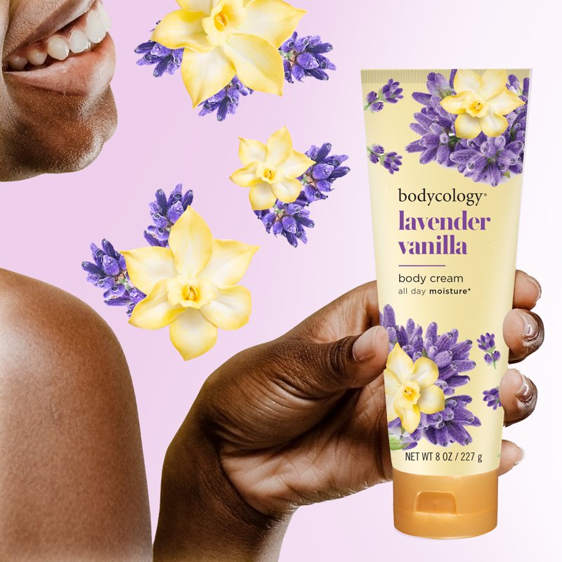 Lavender Vanilla Shea Butter Body Cream - Moisturizing & Non-Greasy, 8 oz