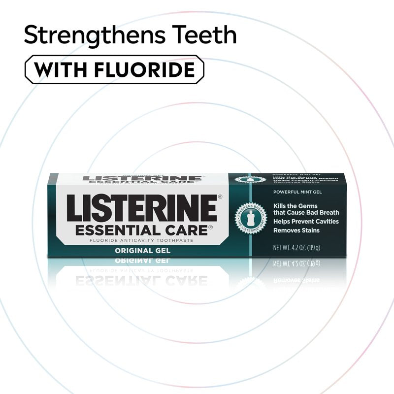Essential Care Fluoride Mint Gel Toothpaste - 6-in-1 Anticavity Formula