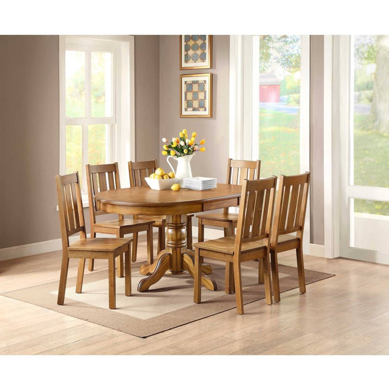 Dining Chair Set of 2 - Classic Honey Bankston Style