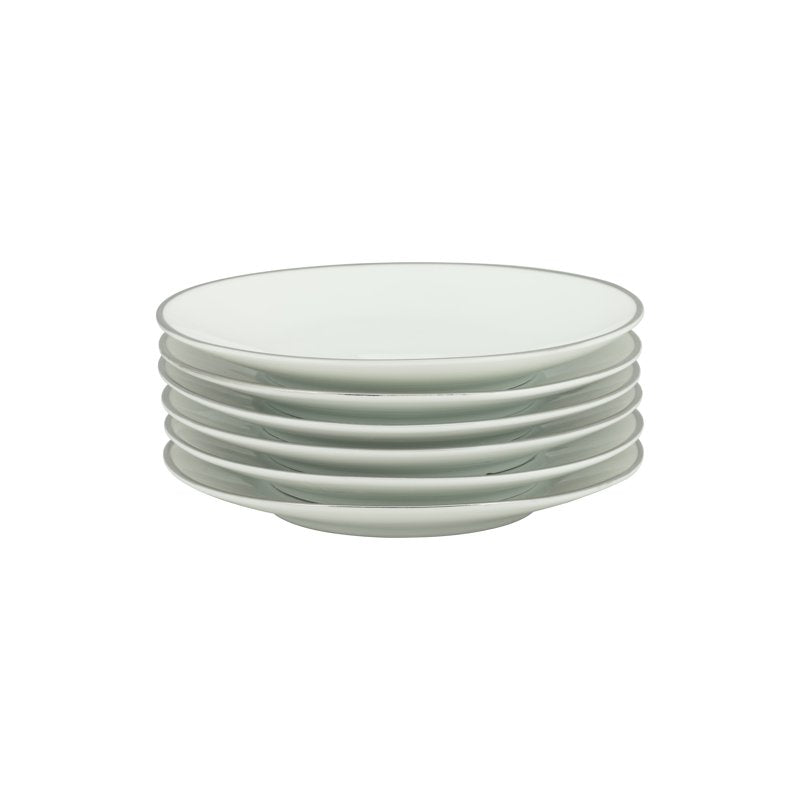 Coupe Silver Line Porcelain Bread & Butter Plate Set - B&B