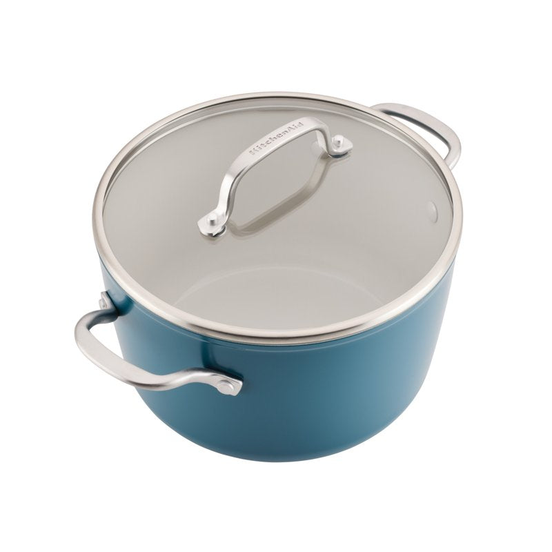 10-Piece Ceramic Induction Cookware Set - Agave Blue