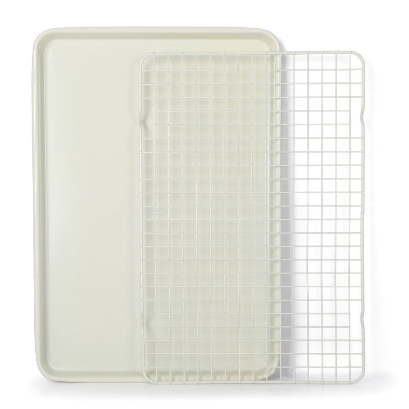 Nonstick Cookie Baking Sheet Pan Set with Cooling Rack - 3 Pack