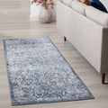 Blue Runner Rug 2'3'' x 7'3'' - Modern Indoor Hallway & Kitchen Rug