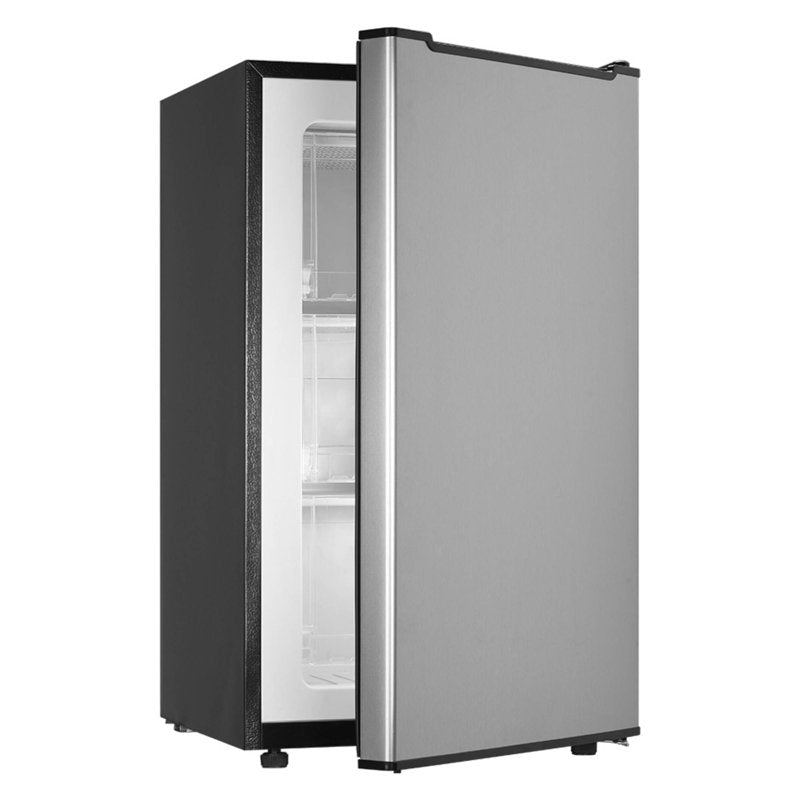 3.2 Cu. Ft. Silver Mini Upright Freezer with Adjustable Thermostat