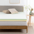 Twin 3-Inch Green Tea Memory Foam Mattress Topper - Support & Freshness