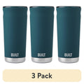 20 oz Double-Wall Insulated Stainless Steel Tumbler - Teal, 3 Pack