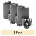 Flask Set with Shot Glasses and Funnel - 3 Pack