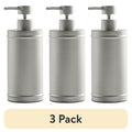 3 Pack Metal Soap Dispenser Pumps for Bathroom & Kitchen - Satin Nickel Finish