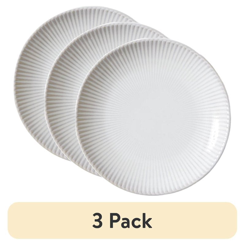 Stoneware Salad Plate - Cream, 3 Pack - Sawyer Collection
