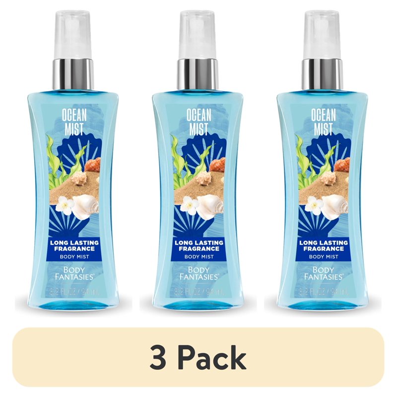 Ocean Body Spray for Women - Long-Lasting Fragrance, 3 Pack