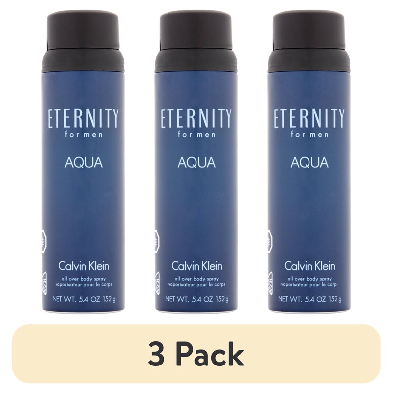 Eternity Aqua Men's All Over Body Spray - 5.4 Fl. Oz. - 3 Pack