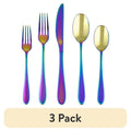 Byram Rainbow Mirror 20-Piece Flatware Set - 3 Pack, Service for 4
