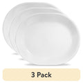 12.25" White Serving Platter - Corelle Winter Frost, 3 Pack