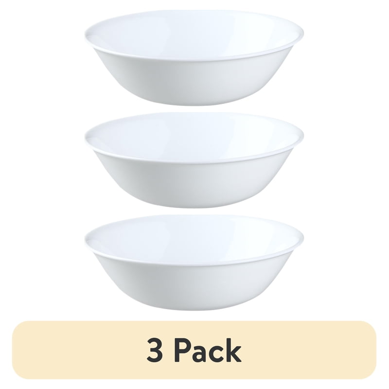 Corelle Winter Frost White Round Serving Bowl - 3 Pack, 1 Quart