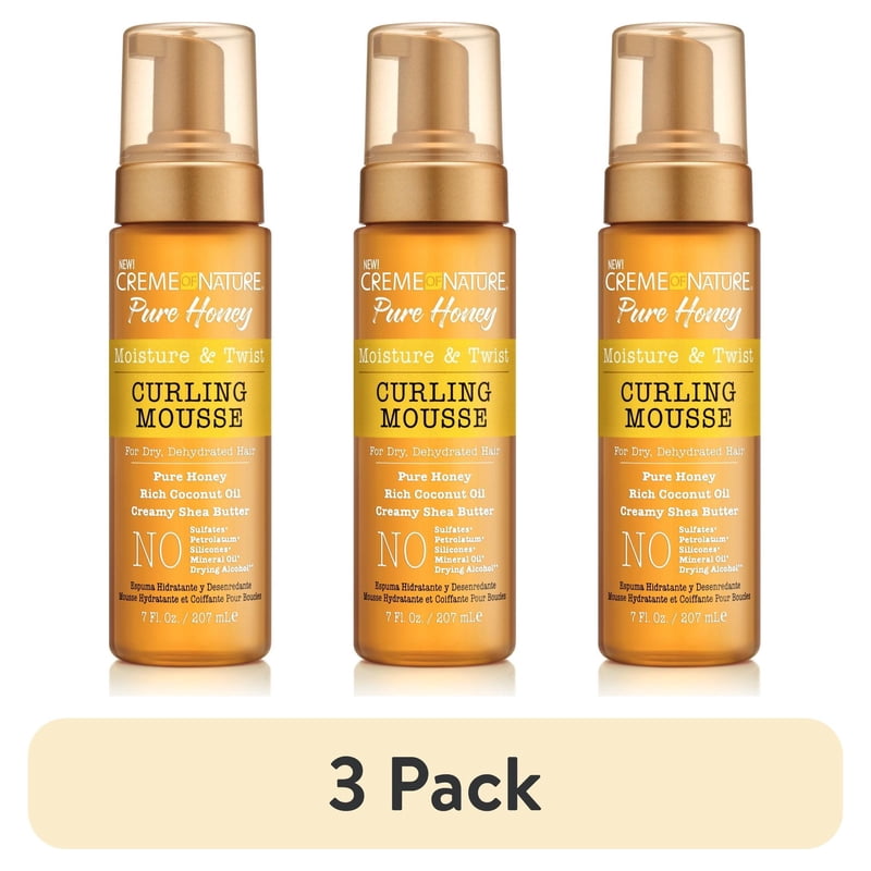Moisturizing Curling Mousse with Pure Honey & Coconut Oil - 3 Pack