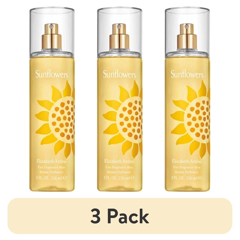 Sunflowers Fine Fragrance Body Mist for Women - 8 Oz, 3 Pack