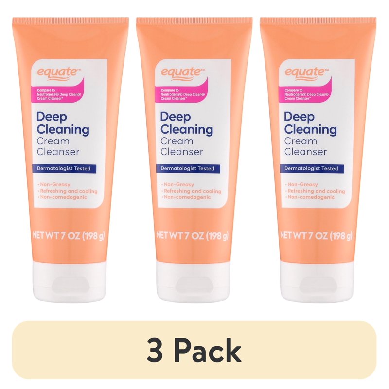 Deep Cleaning Cream Cleanser - 7 oz Face Wash for Dirt, Oil & Makeup