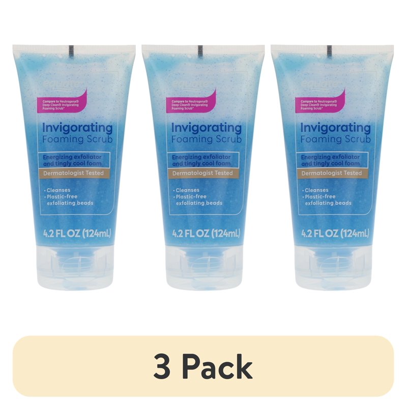 Invigorating Foaming Face Scrub, Exfoliating Cleanser 4.2 fl oz - 3 Pack